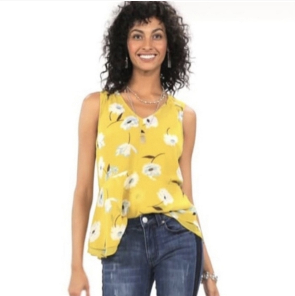 Cabi floral yellow blouse size X-small, small and  medium available